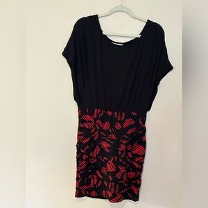 Black and Red Patterned Dress